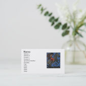 Zebra Art Nouveau Vrouw Visitekaartje (Staand voorkant)