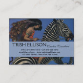 Zebra Art Nouveau Vrouw Visitekaartje (Voorkant)