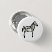 Zebra Art Safari Animal Ronde Button 3,2 Cm (Voorkant /achterkant)