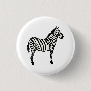 Zebra Art Safari Animal Ronde Button 3,2 Cm