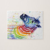 Zebra Art Waterverf Schilder Puzzle Legpuzzel (Horizontaal)