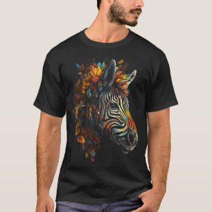 Zebra Autumn verlaat kleurrijke dierentuin Zebra T-shirt
