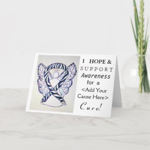 Zebra Awareness Ribbon Custom Want Angel-kaarten Kaart
