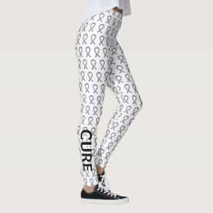 Zebra Awareness Ribbon Hope Cure Custom Leggings