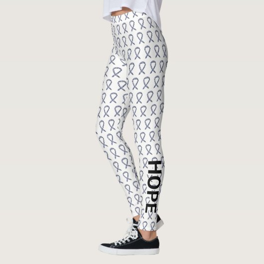 Zebra Awareness Ribbon Hope Cure Custom Leggings (Links)