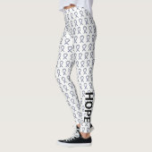 Zebra Awareness Ribbon Hope Cure Leggings Personna (Gauche)