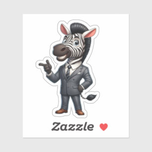 zebra, baas zebra sticker