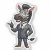 zebra, baas zebra sticker (Voorkant)