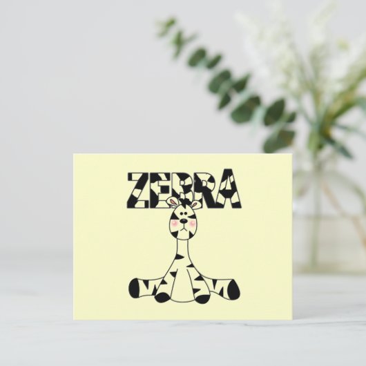 Zebra Baby en cadeaus Briefkaart (Staand voorkant)