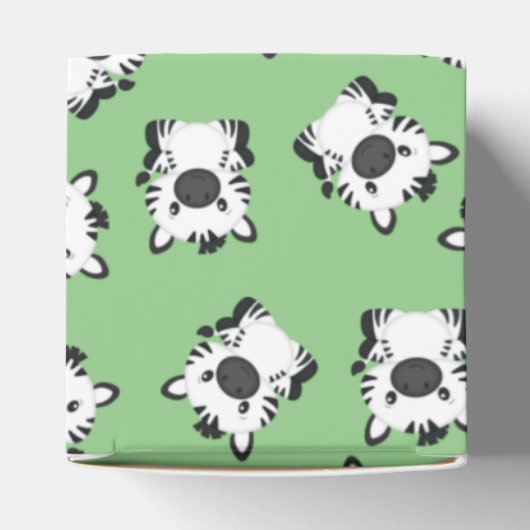 Zebra-Baby shower Bedankdoosjes (Bovenkant)