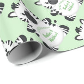 Zebra-Baby shower Cadeaupapier (Rol Hoek)