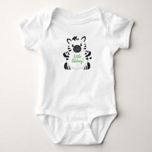 Zebra Baby shower Green Romper