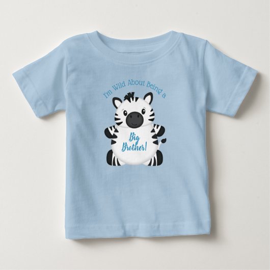 Zebra Baby shower Safari Blue Boy (Voorkant)