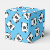 Zebra Baby shower Safari Blue Boy Bedankdoosjes (Achterkant)