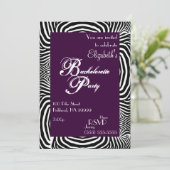Zebra Bachelorette Party 2 Invitation (Debout devant)