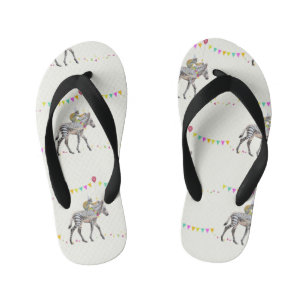 Zebra Balloon party Slip slops Kinder Teenslippers