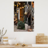 Zebra Beeld in Winkel, Duitsland Poster (Keuken)