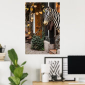 Zebra Beeld in Winkel, Duitsland Poster (Thuiskantoor)