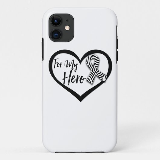 Zebra-bewustmakingslint voor mijn heldhaftige Case-Mate iPhone case (Achterkant)