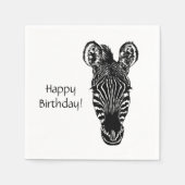 Zebra Birthday Servetten (Voorkant)