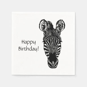 Zebra Birthday Servetten