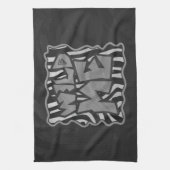 Zebra Black and Light Grey Wild me Theedoek (Verticaal)