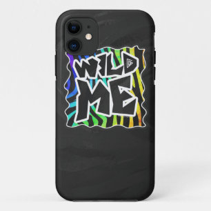 Zebra Black and Rainbow Wild me iPhone 11 Hoesje