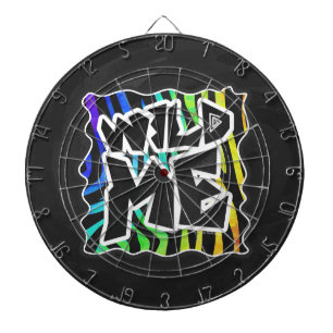 Zebra Black and Rainbow Wild me Dartbord
