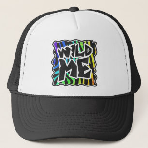 Zebra Black and Rainbow Wild me Trucker Pet