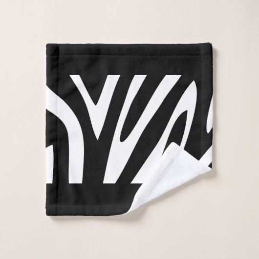 Zebra Black and White Jungle Safari Thème (Gant de toilette)