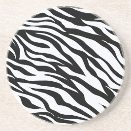 Zebra Black and White Pattern Drink Coasters Zandsteen Onderzetter
