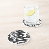 Zebra Black and White Pattern Drink Coasters Zandsteen Onderzetter (Zijkant)