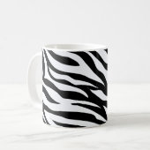 Zebra Black and White Pattern Koffiemok (Voorkant links)