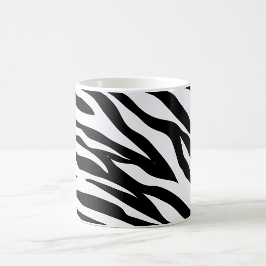 Zebra Black and White Pattern Koffiemok (Center)
