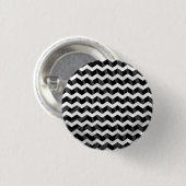 Zebra Black en Gray Chevron Ronde Button 3,2 Cm (Voorkant /achterkant)