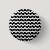 Zebra Black en Gray Chevron Ronde Button 3,2 Cm (Voorkant)
