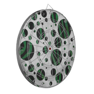 Zebra Black en Green Polka Dot Dartbord