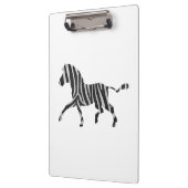Zebra Black en Light Grey Silhouette Klembord (Links)