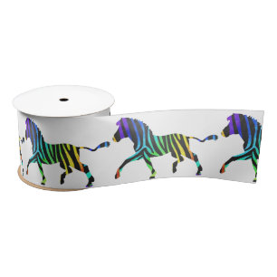 Zebra Black en Rainbow Silhouette Lint