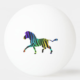 Zebra Black en Rainbow Silhouette Pingpongballen