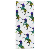 Zebra Black en Rainbow Silhouette Wijn Cadeautas (Achterkant)