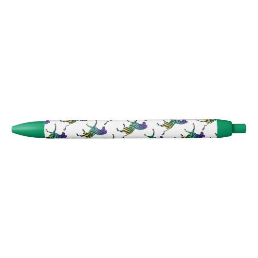 Zebra Black en Rainbow Silhouette Zwarte Inkt Pen (Voorkant)