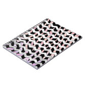 Zebra Black en Roze Chevron Notitieboek (Linkerzijde)