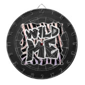 Zebra Black en Roze Wilde mij Dartbord (Voorkant)
