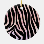 Zebra Black en Roze Wilde mij Keramisch Ornament (Achterkant)