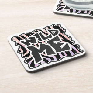 Zebra Black en Roze Wilde mij Onderzetter