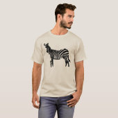 Zebra Black Silhouette T-Shirt (Voorkant volledig)