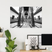 Zebra Black White Building Landschap Poster (Thuiskantoor)