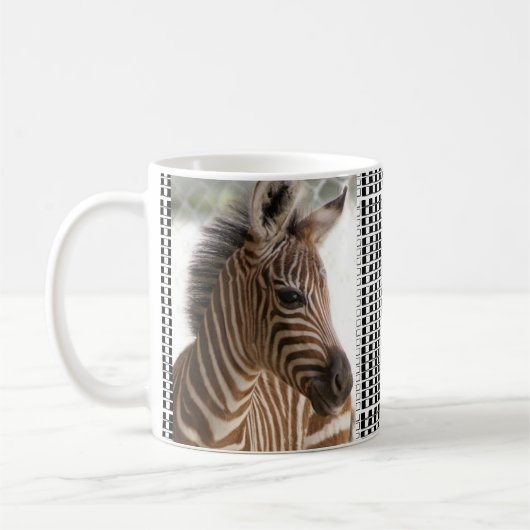 Zebra Black & White Checkered Mug (Gauche)