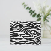 zebra; blanco briefkaart (Staand voorkant)